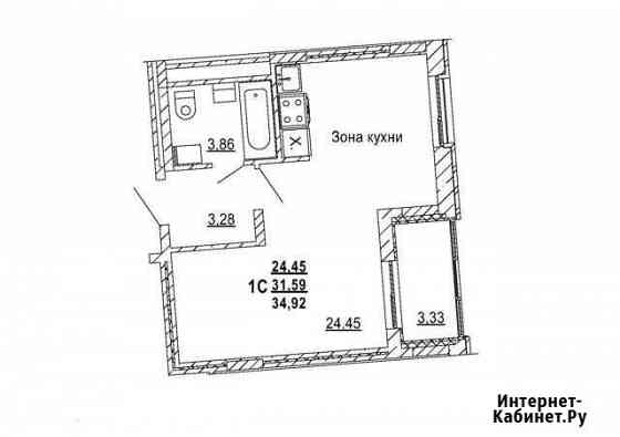 Квартира-студия, 30.3 м², 3/8 эт. на продажу в Белгороде Белгород