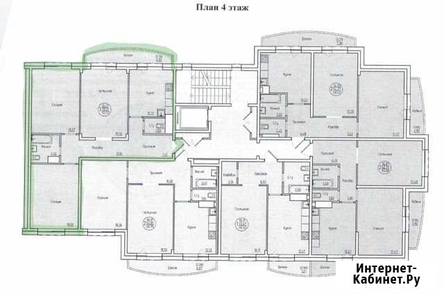 3-комнатная квартира, 92.6 м², 4/9 эт. на продажу в Хабаровске Хабаровск - изображение 1