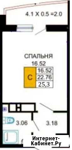 Квартира-студия, 25.3 м², 3/24 эт. на продажу в Краснодаре Краснодар - изображение 1