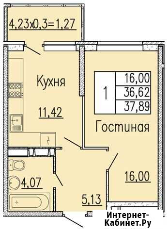 1-комнатная квартира, 37.9 м², 7/18 эт. на продажу в Новороссийске Новороссийск - изображение 1