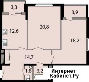 2-комнатная квартира, 74 м², 12/12 эт. на продажу в Коломне Коломна - изображение 1