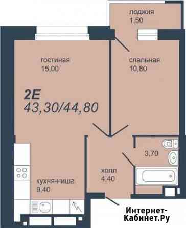 2-комнатная квартира, 44.8 м², 13/20 эт. на продажу в Перми Пермь