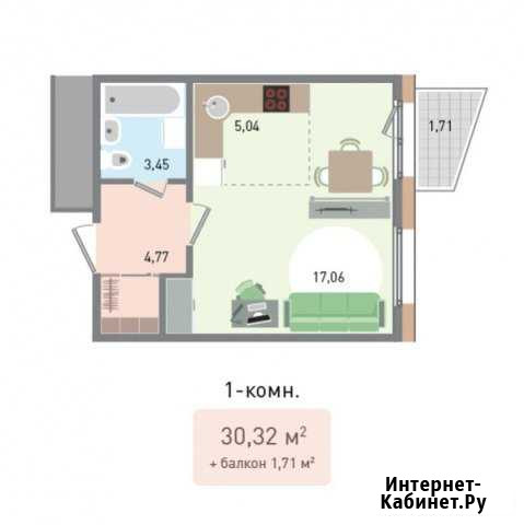 1-комнатная квартира, 30.3 м², 8/26 эт. на продажу в Петрозаводске Петрозаводск - изображение 1