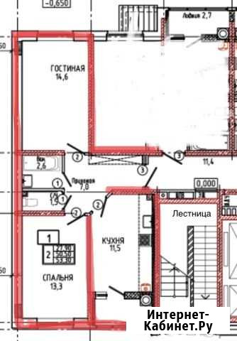 2-комнатная квартира, 54 м², 1/17 эт. на продажу в Ставрополе Ставрополь - изображение 1