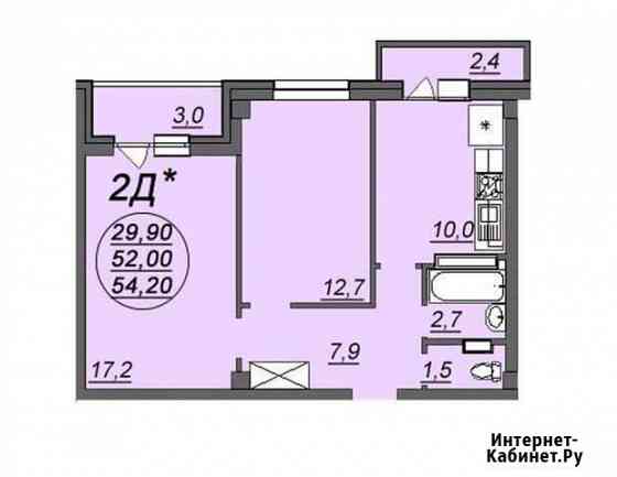 2-комнатная квартира, 54 м², 6/13 эт. на продажу в Новосибирске Новосибирск