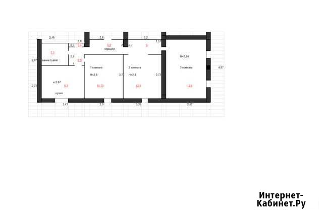 3-комнатная квартира, 66 м², 4/4 эт. на продажу в Дзержинске Дзержинск - изображение 1