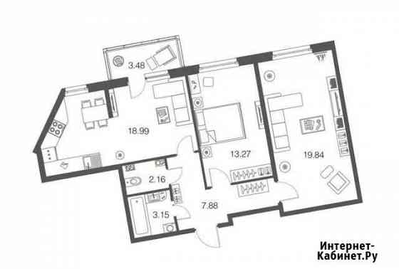 2-комнатная квартира, 65.3 м², 1/4 эт. на продажу в Токсово Токсово