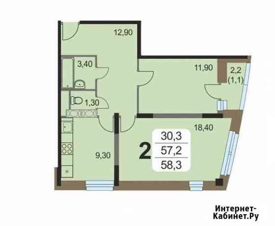 2-комнатная квартира, 58.3 м², 2/25 эт. на продажу в Лобне Лобня