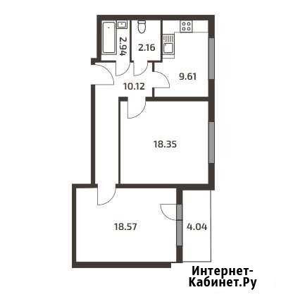 2-комнатная квартира, 63.8 м², 1/3 эт. на продажу в Токсово Токсово - изображение 1