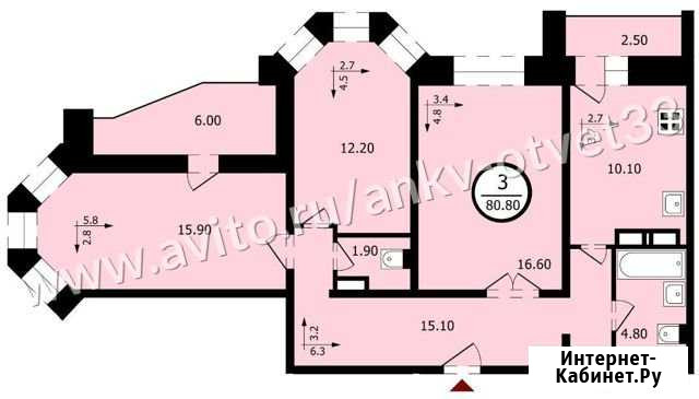 3-комнатная квартира, 80.8 м², 9/17 эт. на продажу во Владимире Владимир - изображение 1