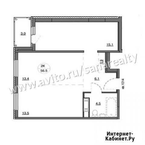 2-комнатная квартира, 56.5 м², 10/12 эт. на продажу в Петрозаводске Петрозаводск - изображение 1