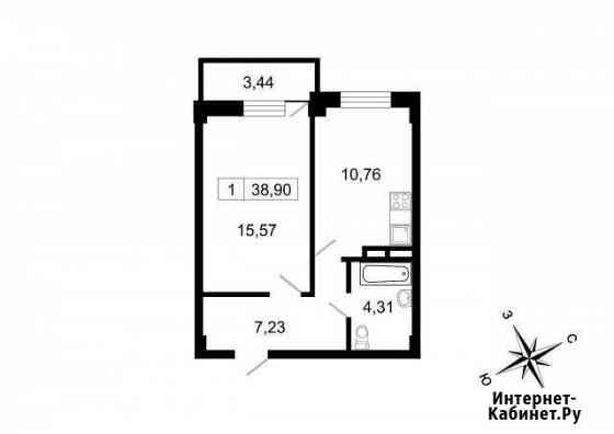 1-комнатная квартира, 38.9 м², 10/10 эт. на продажу в поселке Свердлова Свердлова