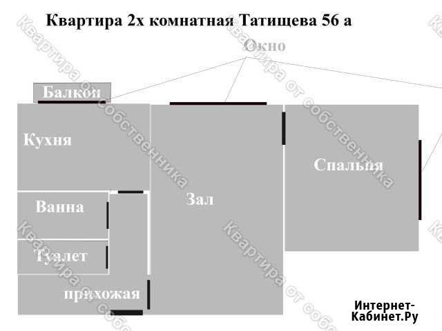 2-комнатная квартира, 38 м², 5/5 эт. на продажу в Астрахани Астрахань - изображение 1