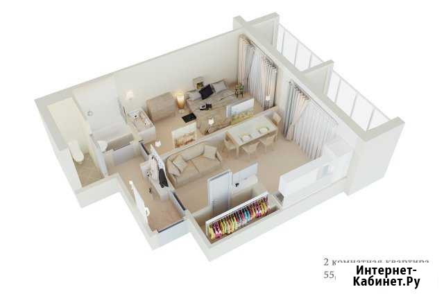 2-комнатная квартира, 55.7 м², 1/10 эт. на продажу в Челябинске Челябинск - изображение 1
