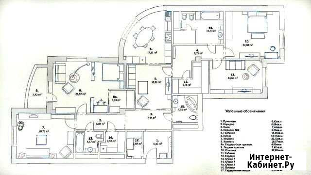 4-комнатная квартира, 193 м², 4/20 эт. на продажу в Москве Москва - изображение 1