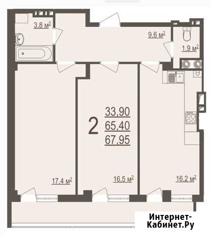 2-комнатная квартира, 68 м², 3/8 эт. на продажу в Белгороде Белгород - изображение 1