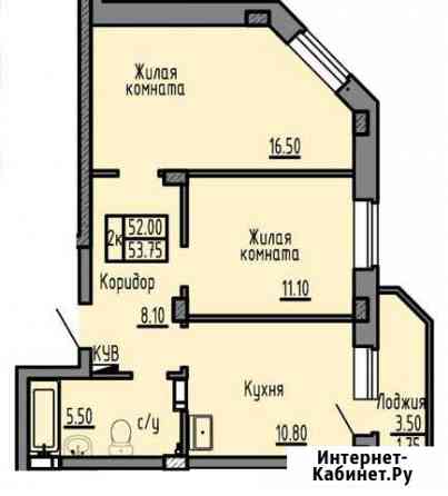 2-комнатная квартира, 53.8 м², 4/16 эт. на продажу в Чите Чита