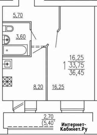 1-комнатная квартира, 36.5 м², 4/9 эт. на продажу в Казани Казань