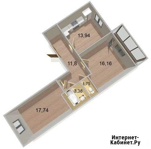 2-комнатная квартира, 66 м², 3/4 эт. на продажу в Северодвинске Северодвинск - изображение 1