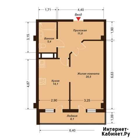 1-комнатная квартира, 58 м², 10/17 эт. на продажу в Челябинске Челябинск - изображение 1