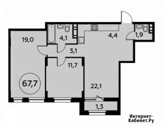 2-комнатная квартира, 67.7 м², 8/16 эт. на продажу в Коммунарке Коммунарка