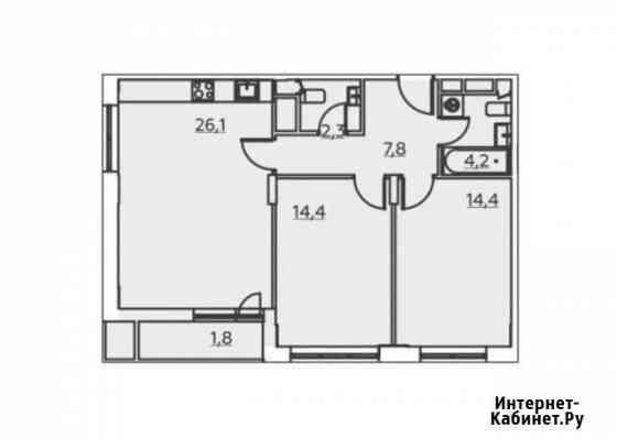 3-комнатная квартира, 72.2 м², 11/16 эт. на продажу в Коммунарке Коммунарка