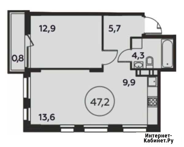 2-комнатная квартира, 47.2 м², 10/16 эт. на продажу в Коммунарке Коммунарка - изображение 1