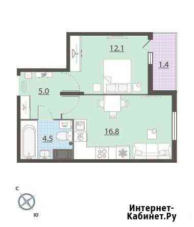 1-комнатная квартира, 39.8 м², 3/33 эт. на продажу в Екатеринбурге Екатеринбург