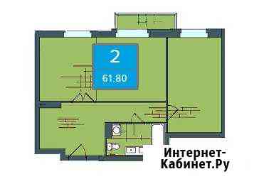 2-комнатная квартира, 61.6 м², 19/19 эт. на продажу в Красноярске Красноярск