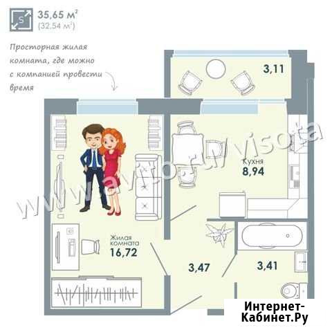 1-комнатная квартира, 35 м², 6/10 эт. на продажу в Новосибирске Новосибирск - изображение 1