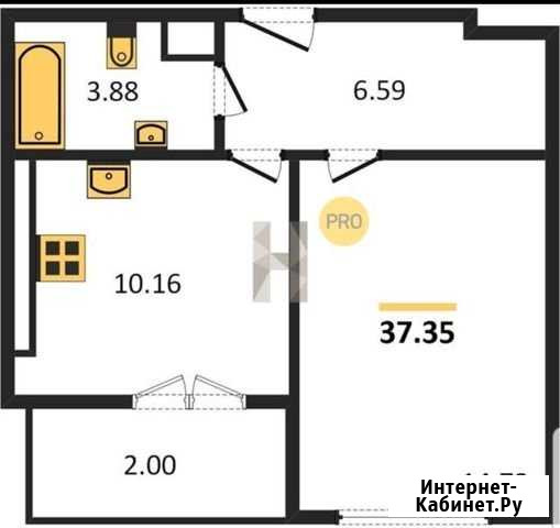 1-комнатная квартира, 38 м², 5/9 эт. на продажу в Калининграде Калининград - изображение 1