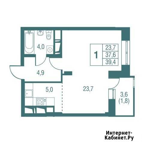 1-комнатная квартира, 39.4 м², 23/25 эт. на продажу в Одинцово Одинцово - изображение 1