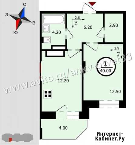 1-комнатная квартира, 40 м², 10/17 эт. на продажу во Владимире Владимир - изображение 1