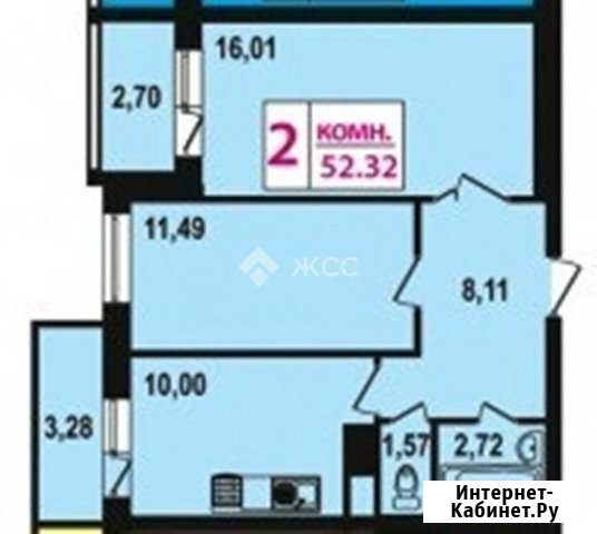2-комнатная квартира, 52.3 м², 6/6 эт. на продажу в Звенигороде Звенигород - изображение 1