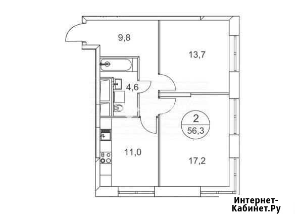 2-комнатная квартира, 60 м², 4/25 эт. на продажу в Московском Московской области Московский - изображение 1