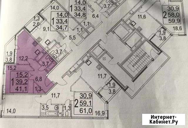 1-комнатная квартира, 41.1 м², 8/25 эт. на продажу в Котельниках Котельники - изображение 1
