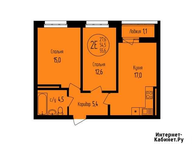 2-комнатная квартира, 55.6 м², 4/19 эт. на продажу в Уфе Уфа - изображение 1