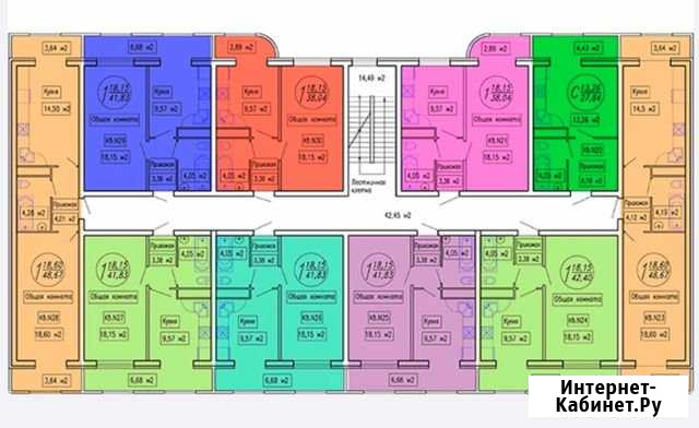 1-комнатная квартира, 41 м², 2/5 эт. на продажу в Энеме Энем - изображение 1