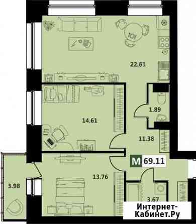 3-комнатная квартира, 69 м², 3/10 эт. на продажу в Архангельске Архангельск