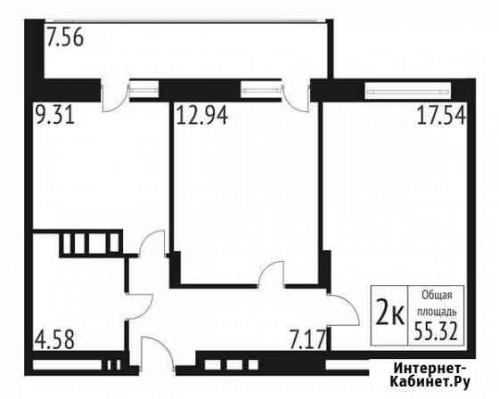 2-комнатная квартира, 55.1 м², 9/16 эт. на продажу в Брянске Брянск