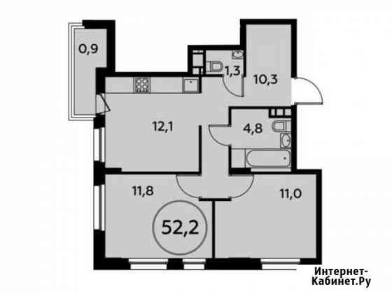 2-комнатная квартира, 52.2 м², 8/16 эт. на продажу в Коммунарке Коммунарка