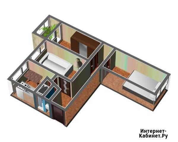 3-комнатная квартира, 60 м², 1/5 эт. на продажу в Благовещенске Амурской области Благовещенск - изображение 1