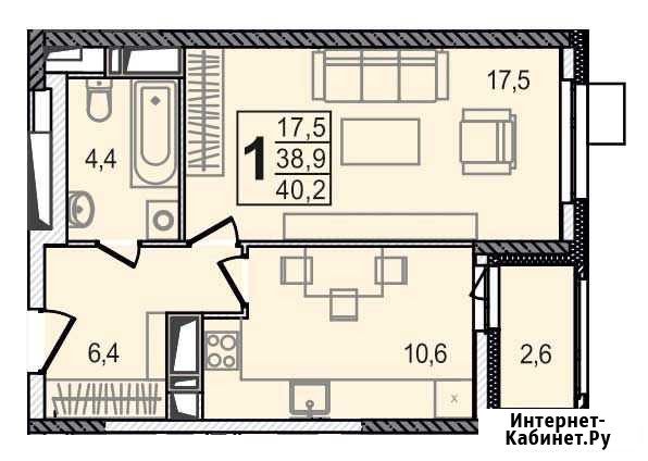 1-комнатная квартира, 40.2 м², 16/24 эт. на продажу в Мытищах Мытищи - изображение 1