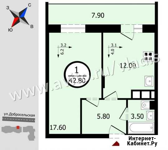 1-комнатная квартира, 42.8 м², 14/18 эт. на продажу во Владимире Владимир - изображение 1