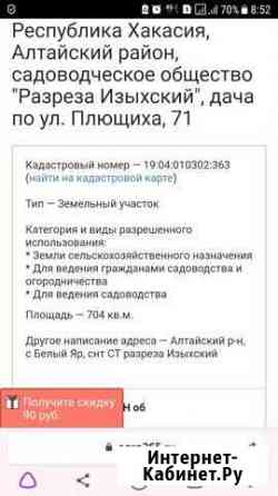 Участок СНТ, ДНП 7 сот. на продажу в Белом Яре Республики Хакасия Белый Яр