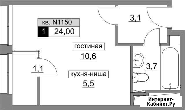 Квартира-студия, 24 м², 16/17 эт. на продажу в Москве Москва - изображение 1