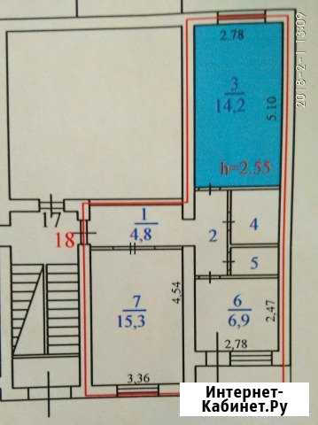 Комната 14.2 м² в 2-ком. кв., 1/5 эт. на продажу в Сосновом Бору Сосновый Бор - изображение 1