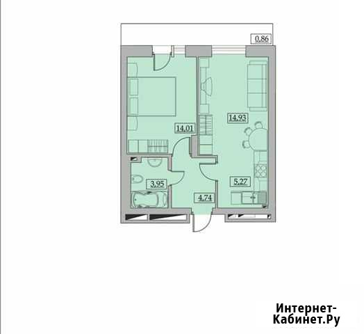2-комнатная квартира, 44.2 м², 12/19 эт. на продажу в Казани Казань - изображение 1