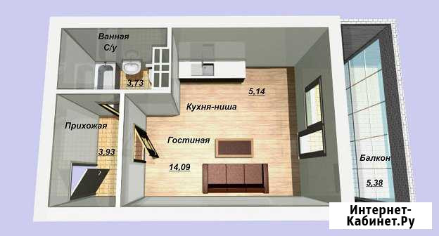 Квартира-студия, 29 м², 2/10 эт. на продажу в Заречном Свердловской области Заречный - изображение 1