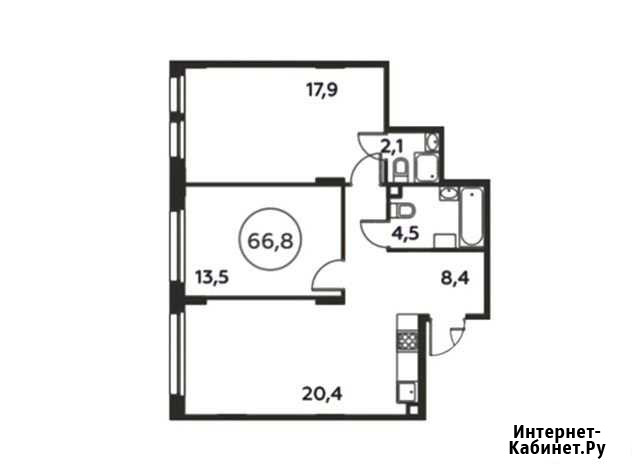 2-комнатная квартира, 66.8 м², 2/16 эт. на продажу в Коммунарке Коммунарка - изображение 1